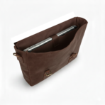 Dark Brown Leather Laptop Bag 15.6" Messenger Bag