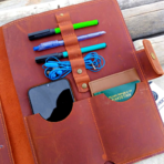 Rust Leather Ipad Sleeve – iPad/MacBook 12 Inch Sleeve, Notebook & Mobile Holder