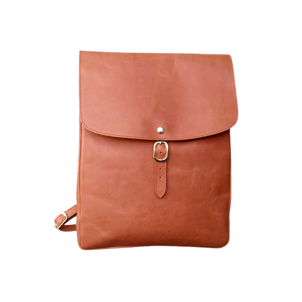 Leather Travel Backpack |Mustard Full-Grain Cow Leather Backpack Leather Travel Backpack |Mustard Full-Grain Cow Leather Backpack