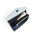 Diamond Print Leather Wallet for Women
