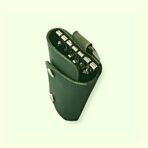 Olive Leather Key pouch | Slim Pull-Up Key case with 6 Hooks