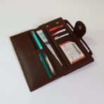 Women Leather Wallet – Brown Cow Leather Wallet with Magnetic Closure