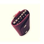Ruby Leather Key Pouch | Slim Pull-Up Key Case with 6 Hooks