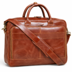 15-Inch Dark Brown premium Leather Laptop Bag | 14"-16" Compatible