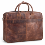 15-Inch Vintage Dark Brown Leather Laptop Bag | 14"-16" Compatible