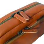 Tan Leather Crossbody Bag for Men & Women | Handcrafted Cow Leather