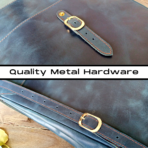 Leather Travel Backpack for Girls |Navy Blue Full-Grain Cowhide Backpack