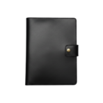 Executive Black Leather Organizer for A5 Notebook / Diary and Mobile Phone with Card Slots