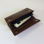 Women Leather Wallet – Brown Cow Leather Wallet with Magnetic Closure