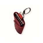 Rust Leather Key Pouch | Slim Pull-Up Key Pouch with 6 Hooks