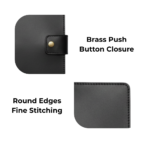 Executive Black Leather Organizer for A5 Notebook / Diary and Mobile Phone with Card Slots