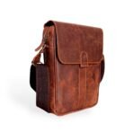 Crossover Reddish Brown Cow Leather Crossbody Bag | Crazy Horse Finish