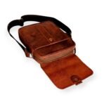 Crossover Reddish Brown Cow Leather Crossbody Bag | Crazy Horse Finish