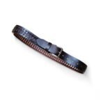 Vintage Dark Brown belt Braided Belt Full Grain Buffalo Leather | 40mm Casual Men’s Belt