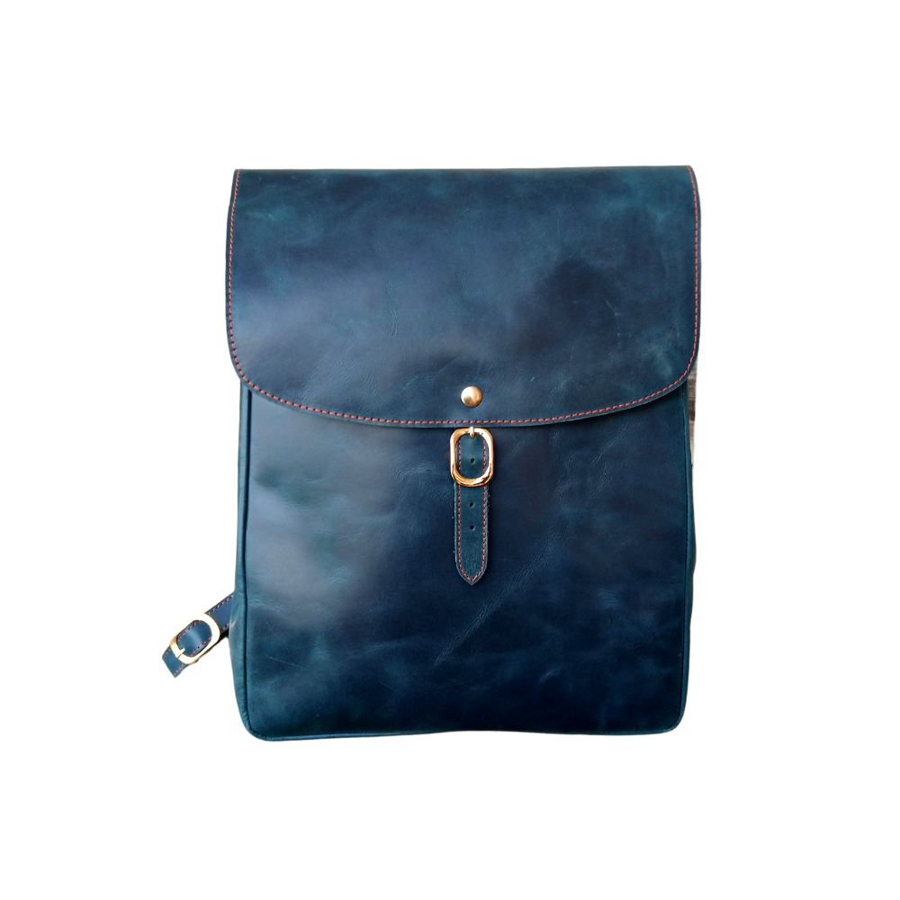Leather Travel Backpack for Girls |Navy Blue Full-Grain Cowhide Backpack Leather Travel Backpack for Girls |Navy Blue Full-Grain Cowhide Backpack