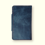 Navy Blue Leather Passport Cover | Premium Cow Leather Organizer