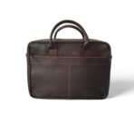 Coffee Brown Goat Leather Laptop Bag messenger – 15″ Work Briefcas