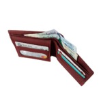 Leather Wallet for Men |Burgundy Slim Bifold