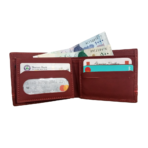 Leather Wallet for Men |Burgundy Slim Bifold