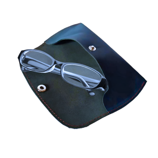 Navy leather glasses case - Optical Case