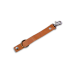 Tan Leather Keychain with Hanging Hook | Premium Key Holder Strap