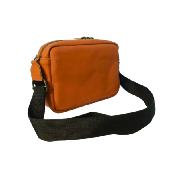 Tan Leather Crossbody Bag for Men & Women | Handcrafted Cow Leather