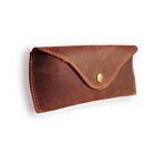 Tan Leather Glasses Case