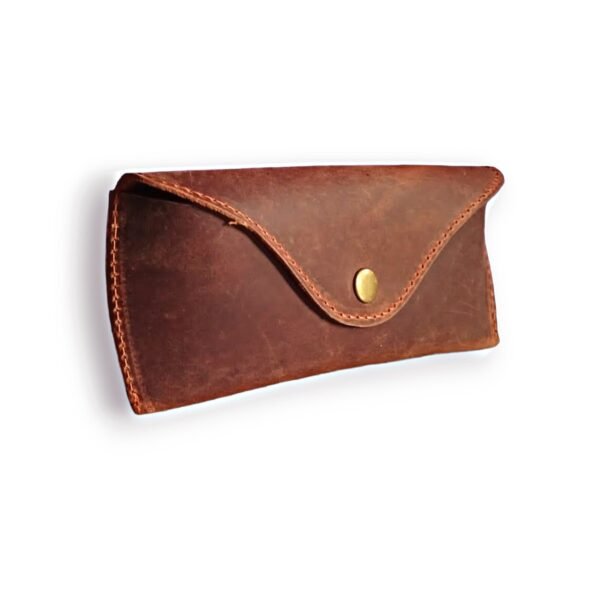 Tan Leather Glasses Case