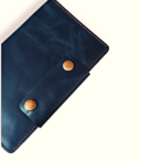 Navy Blue Leather Passport Cover | Premium Cow Leather Organizer