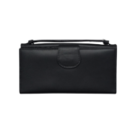 Women Leather Wallet – Black Cow Leather Wallet with Magnetic Closure