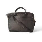 Black Leather Laptop Bag for Men | 15" Premium Messenger Work Bag