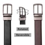 Reversible Leather Belt| Black & Brown Full Grain Cow Leather | 35mm Formal Men’s Belt
