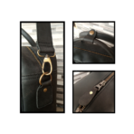 Black Leather Laptop Bag Briefcase 14", 15" & 16" Premium Cow Leather