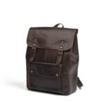 Leather Laptop Backpack  Dark Brown Travel Backpack for Men & Women | Full-Grain Cowhide