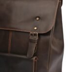 Leather Laptop Backpack  Dark Brown Travel Backpack for Men & Women | Full-Grain Cowhide