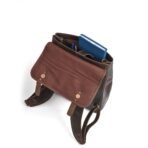 Leather Laptop Backpack  Dark Brown Travel Backpack for Men & Women | Full-Grain Cowhide