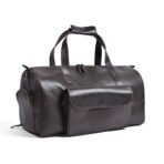 Choco Leather Duffel Bag | Premium Pull-Up Weekender & Travel Bag