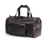 Choco Leather Duffel Bag | Premium Pull-Up Weekender & Travel Bag