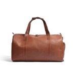 Camel Brown Premium Pull-Up Leather Duffle Bag Weekender Bag | Full-Grain Cowhide