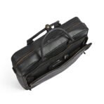 Black Leather Laptop Bag Briefcase 14", 15" & 16" Premium Cow Leather