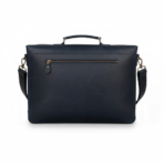 Navy Leather Messenger Bag 14 "15" & 16" Laptop Bag Matt Oil Pull-Up Cow Leather