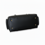 Premium Black Leather Duffel Bag Travel & Weekender Bag