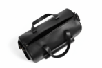 Premium Black Leather Duffel Weekender Travel Bag