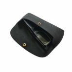 Black Leather Glasses Carrier | Slim Optical Sleeve with Button Closure