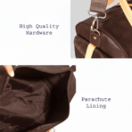 Choco & Tan Leather Duffel Bag Premium Travel Overnight Holdall