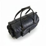 Black Leather Duffel Bag – Premium Men’s Travel & Gym Holdall
