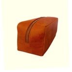 Tan Leather Toiletry Bag | Genuine Cow Leather Travel accesories