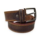 Casual Belts for Men Dark Brown Top Grain Buffalo Leather (40mm)
