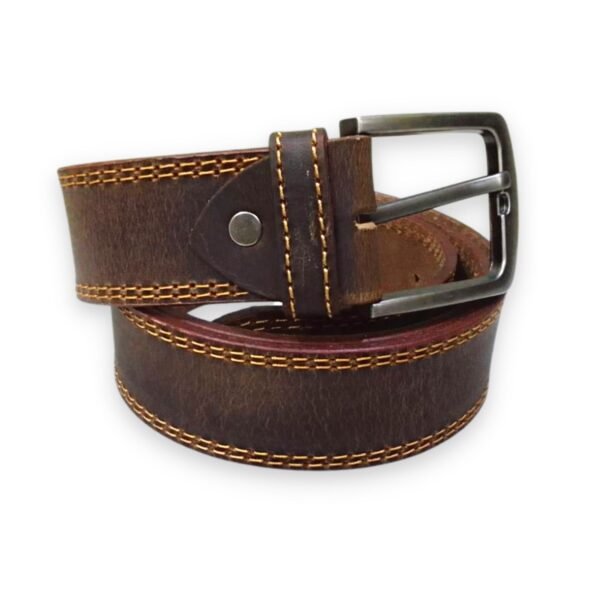 Casual Belts for Men Dark Brown Top Grain Buffalo Leather (40mm)