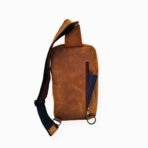 Mustard Crazy Horse Leather Sling Crossbody Bag
